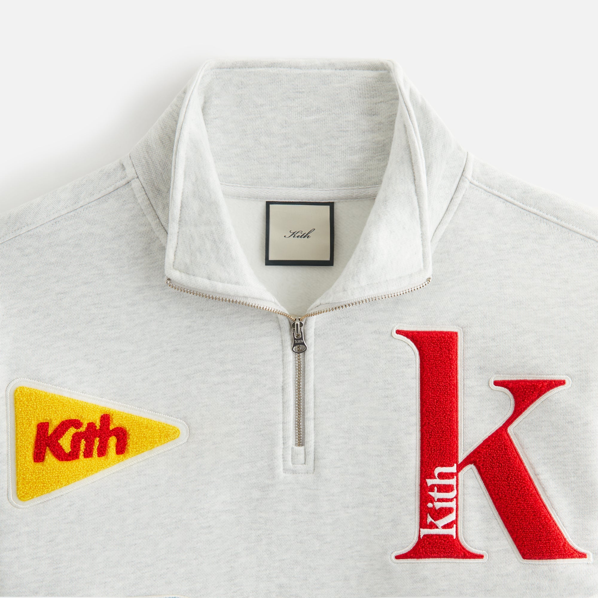 Kith Women Hunter III Patched Quarter Zip - Light Heather Kith Women Hunter III Patched Quarter Zip - Light Heather