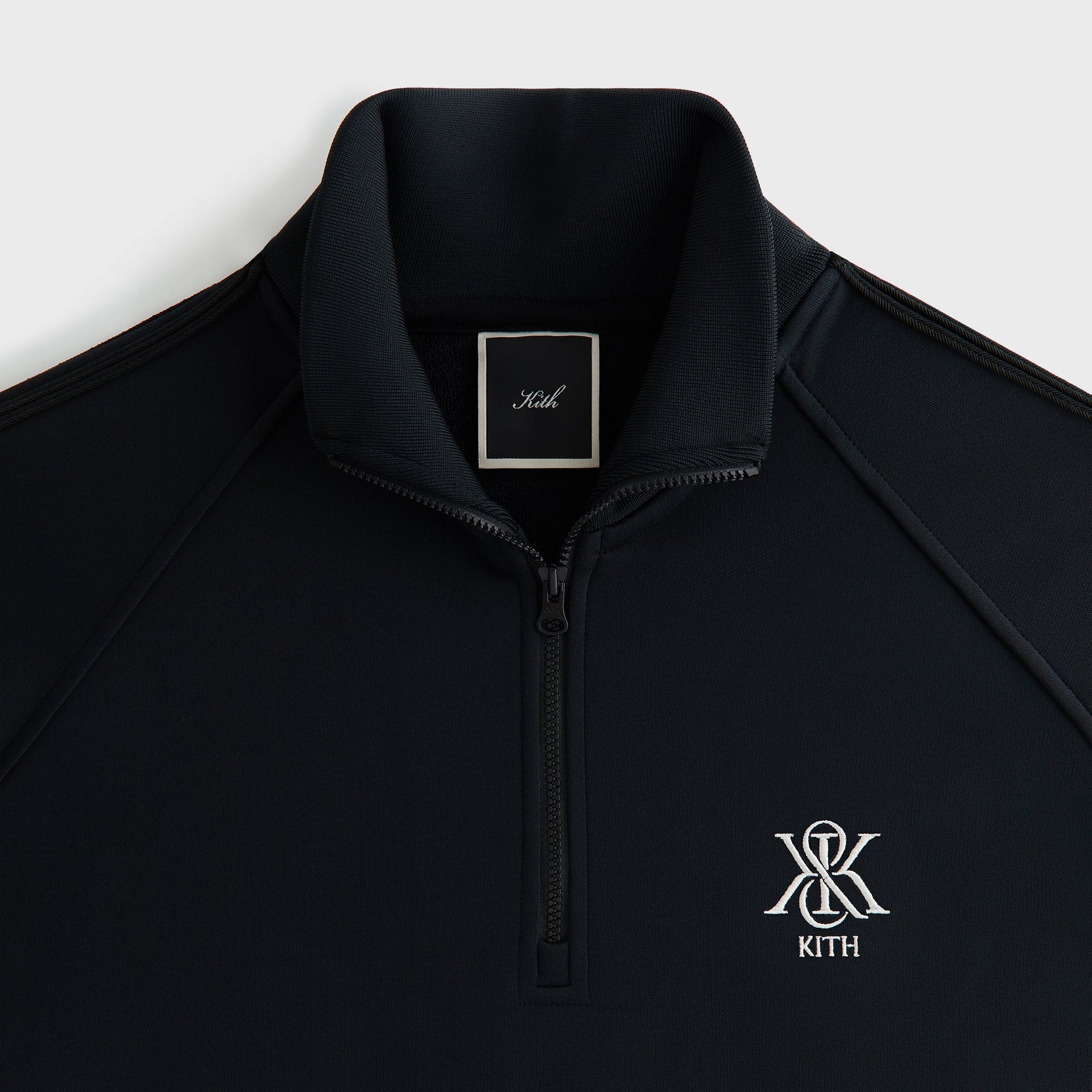 Kith Women Everly Tricot Track Quarter Zip - Black - PH