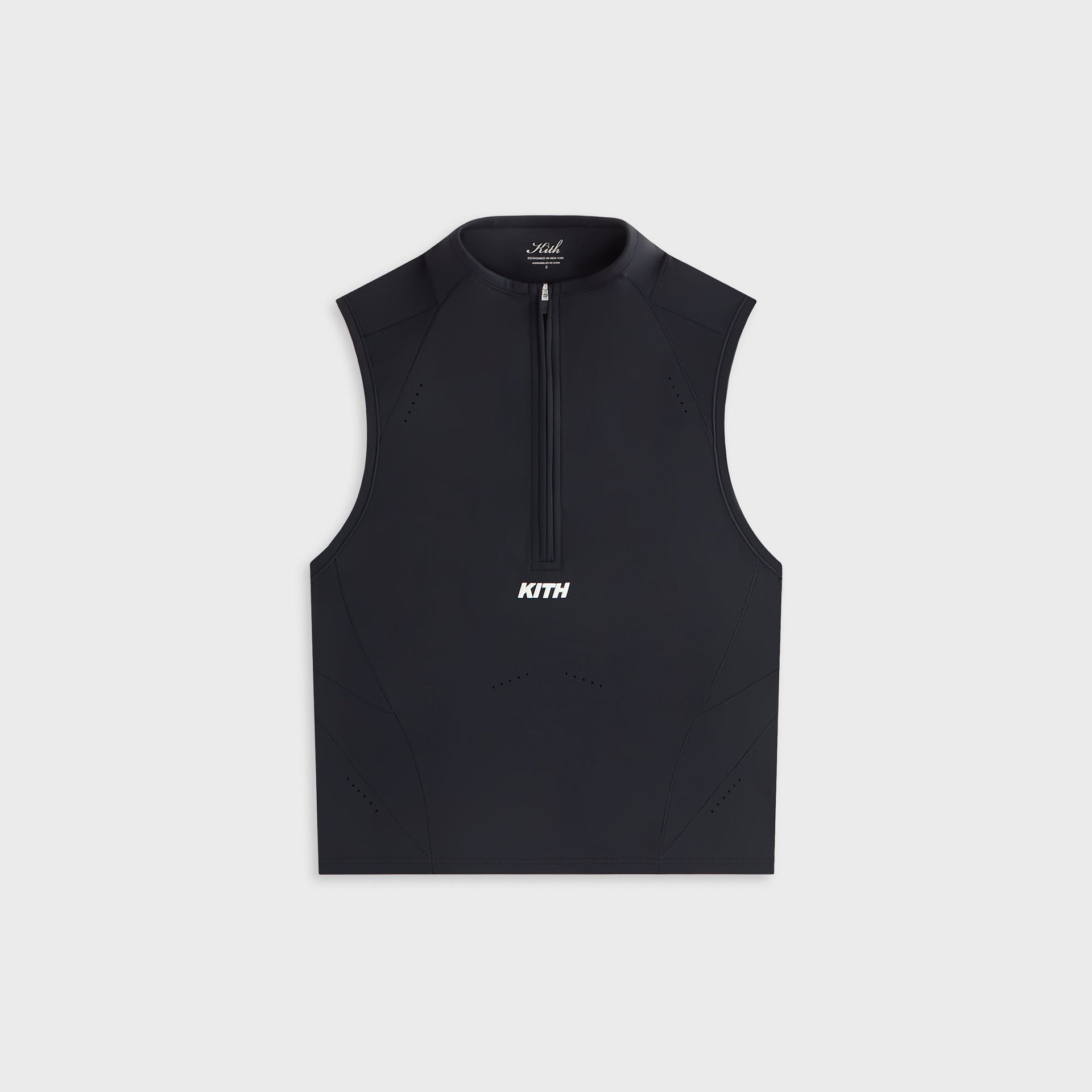 Kith Women Peryn Panelled Half Zip Tank - Black - PH