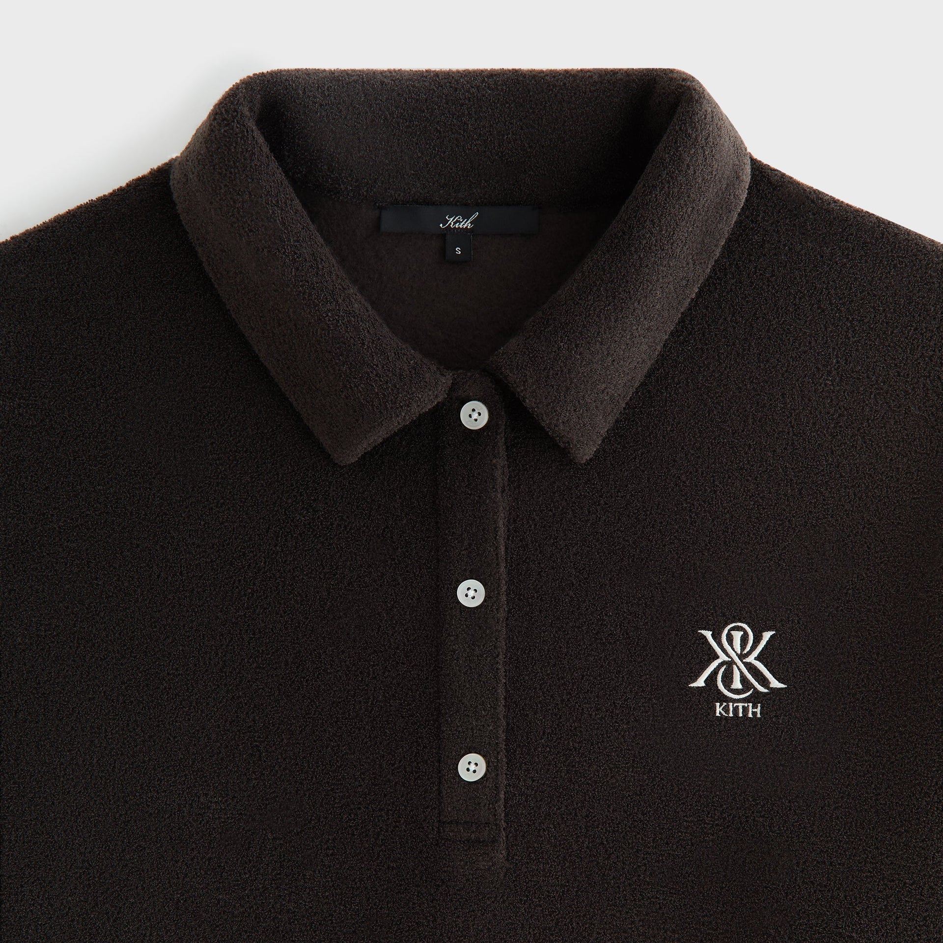 Kith Women Selma Boucle Towel Polo Long Sleeve - Kindling - PH