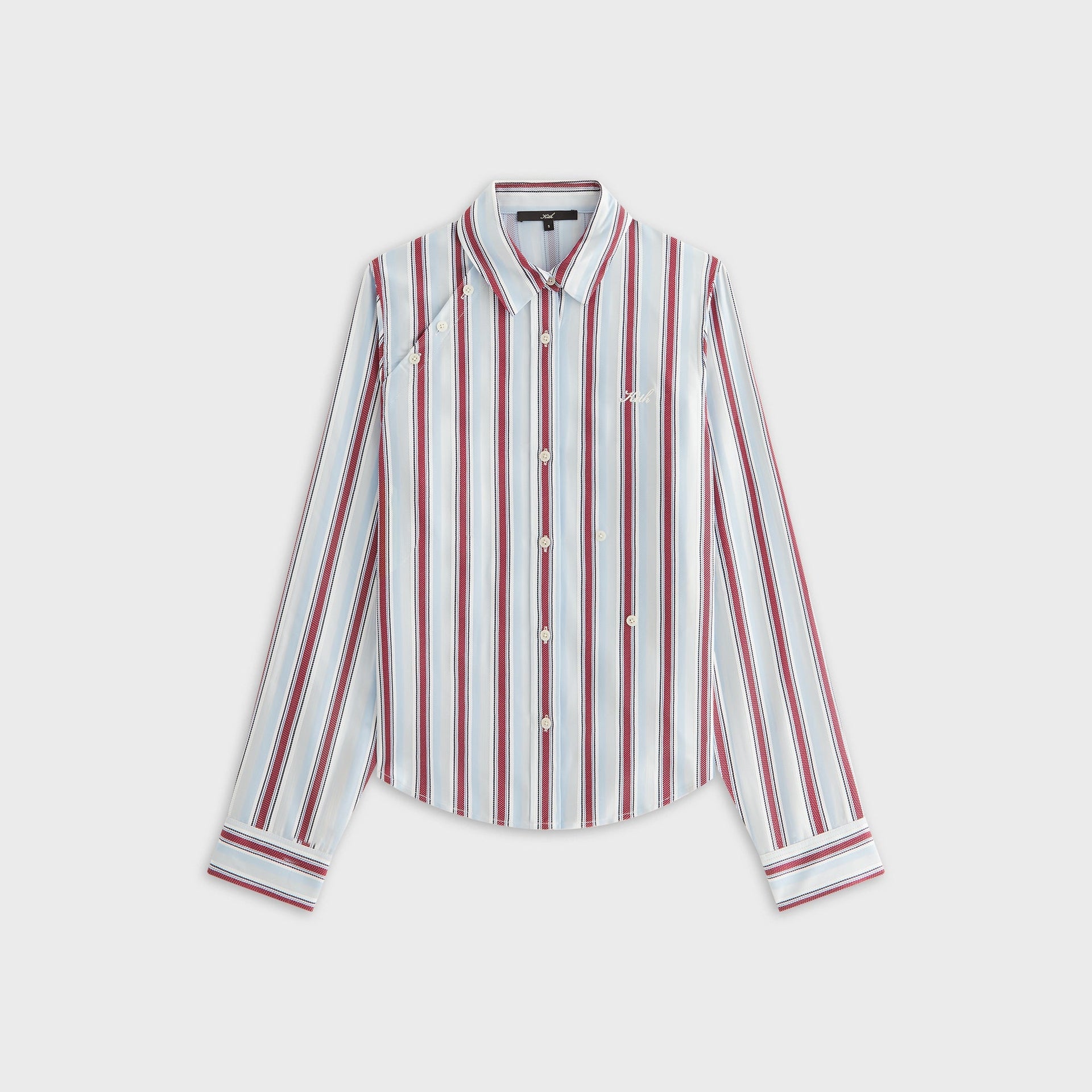 Kith Women Sidney Stripe Asymmetrical Shirt - Tin - PH