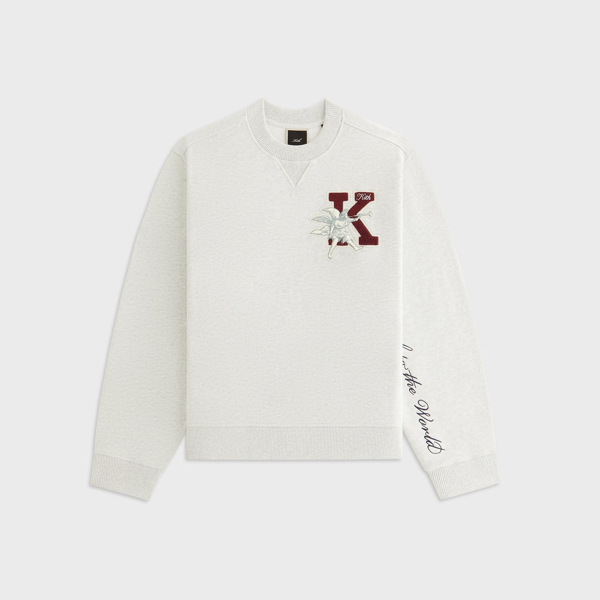 Kith Women Ashwin NY to the World Crewneck - Light Heather Grey - PH