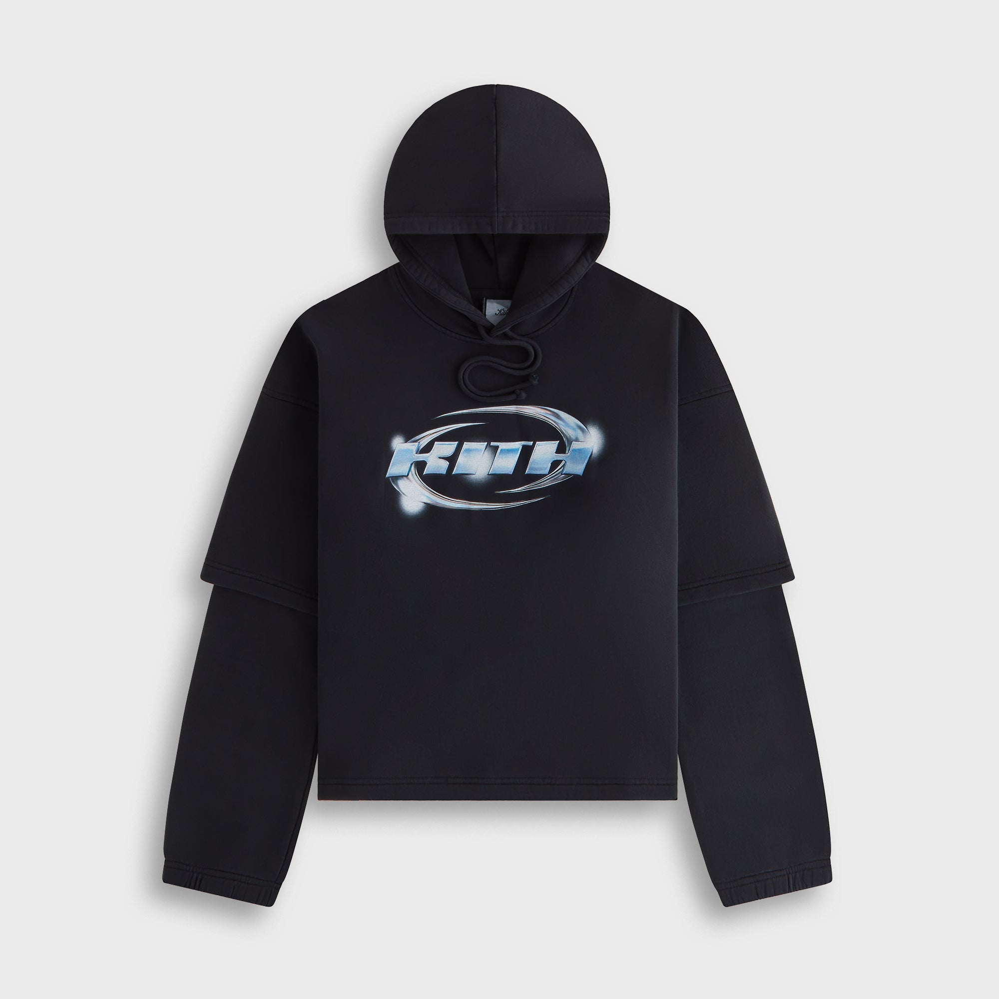 Kith Women Kora Layered Hoodie - Black – Kith Canada