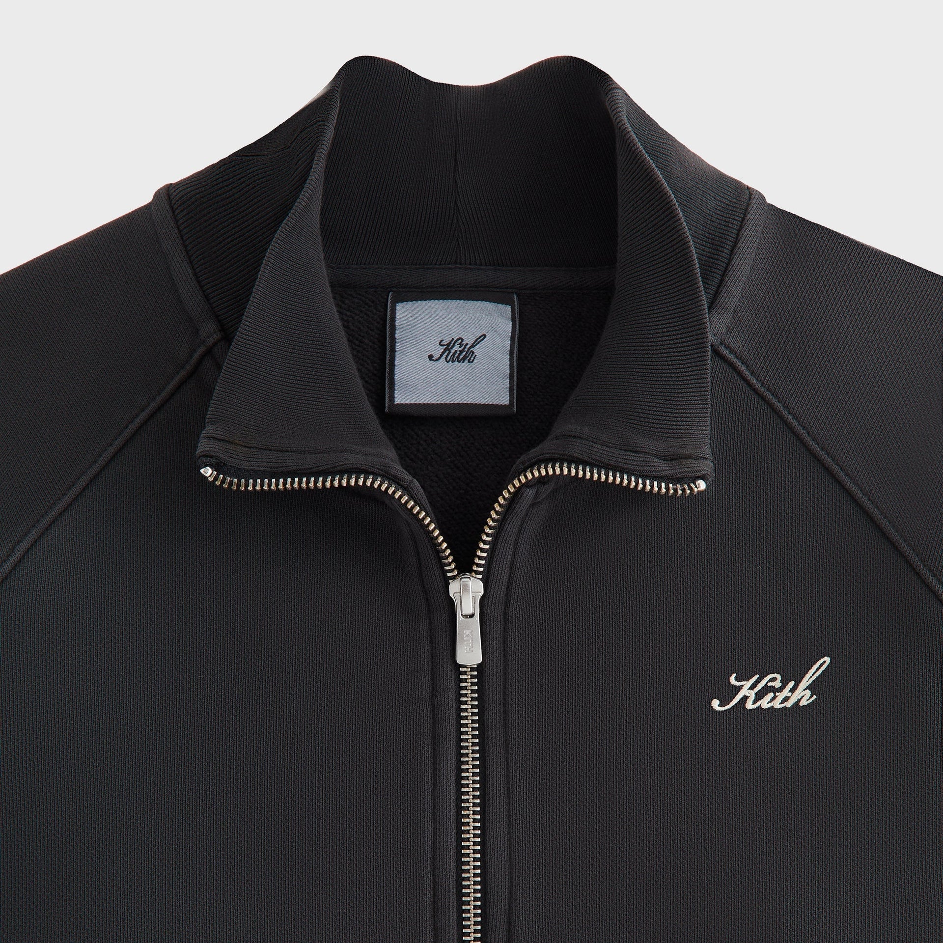 Kith Women Davin Cropped Fleece Track Zip - Black - PH