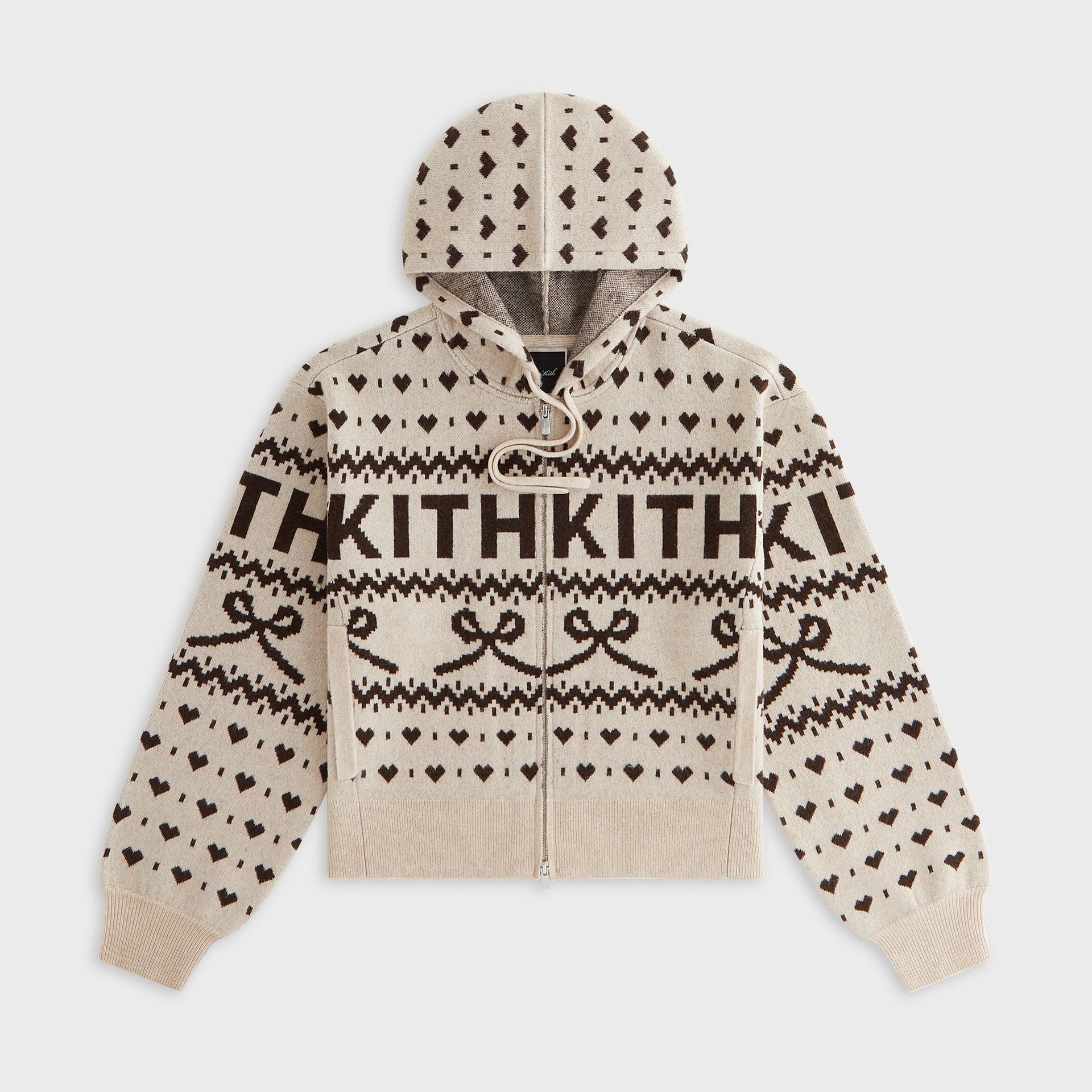 Kithmas Women Tanner Ribbon Sweater Hoodie - Sandrift - PH