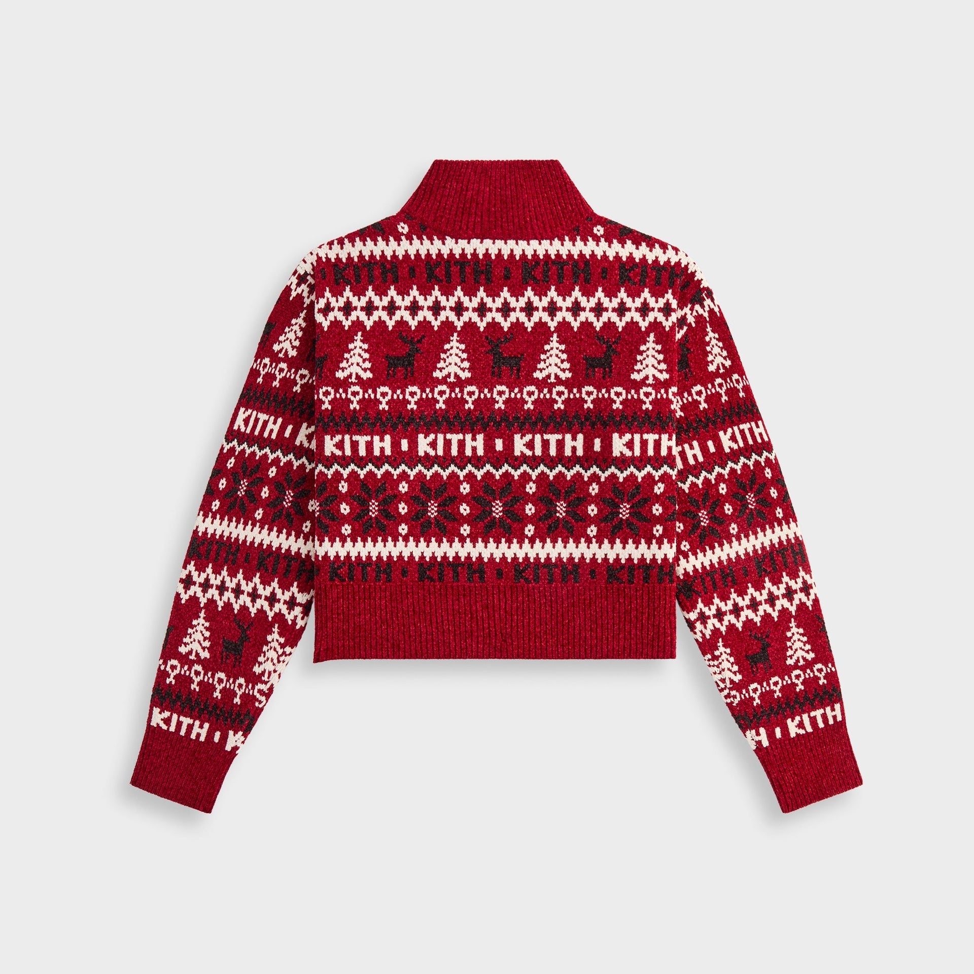 Kithmas Women Hunter II Chenille Fair Isle Quarter Zip - Allure - PH