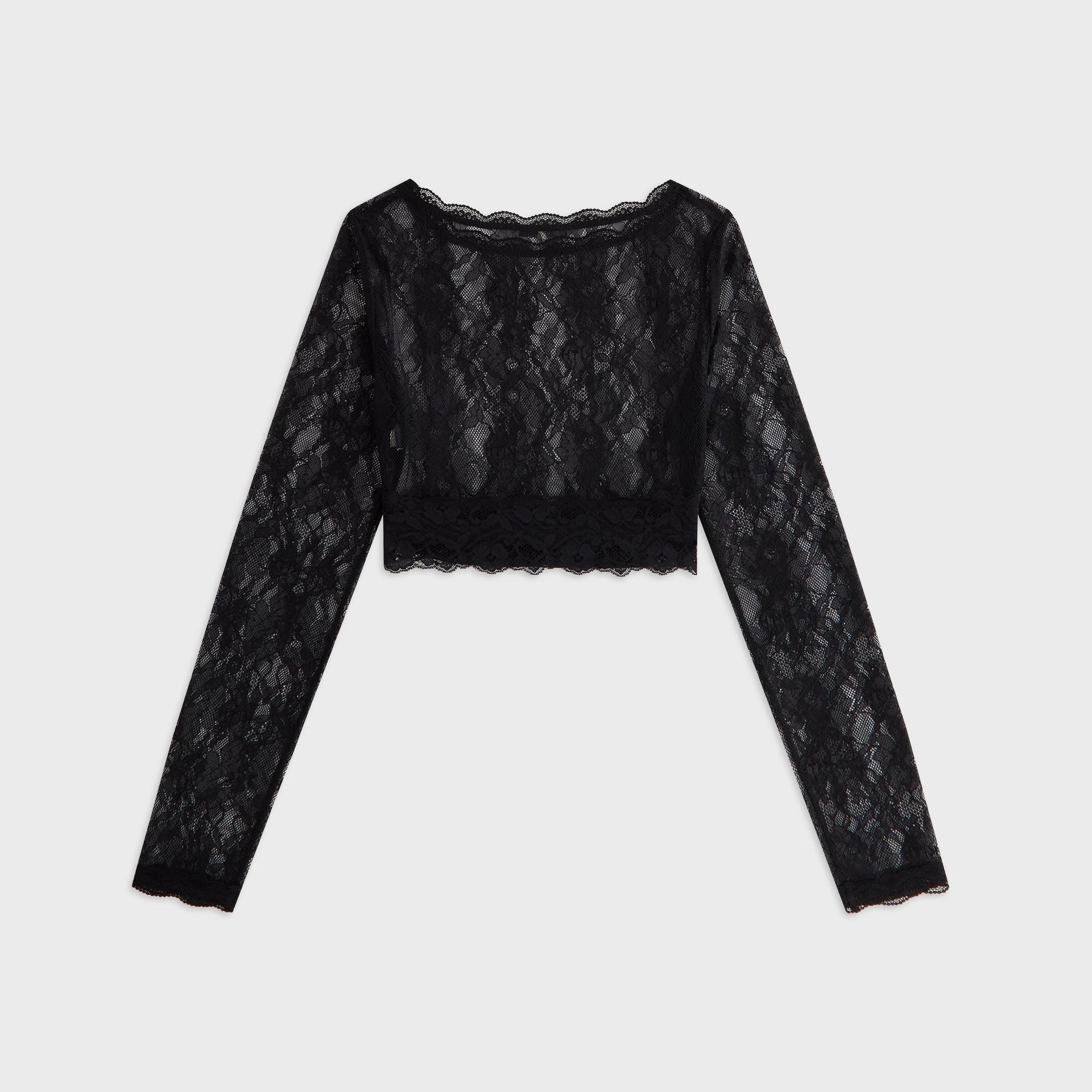 Lisa for Kith Women Piera Lace Long Sleeve Top - Black