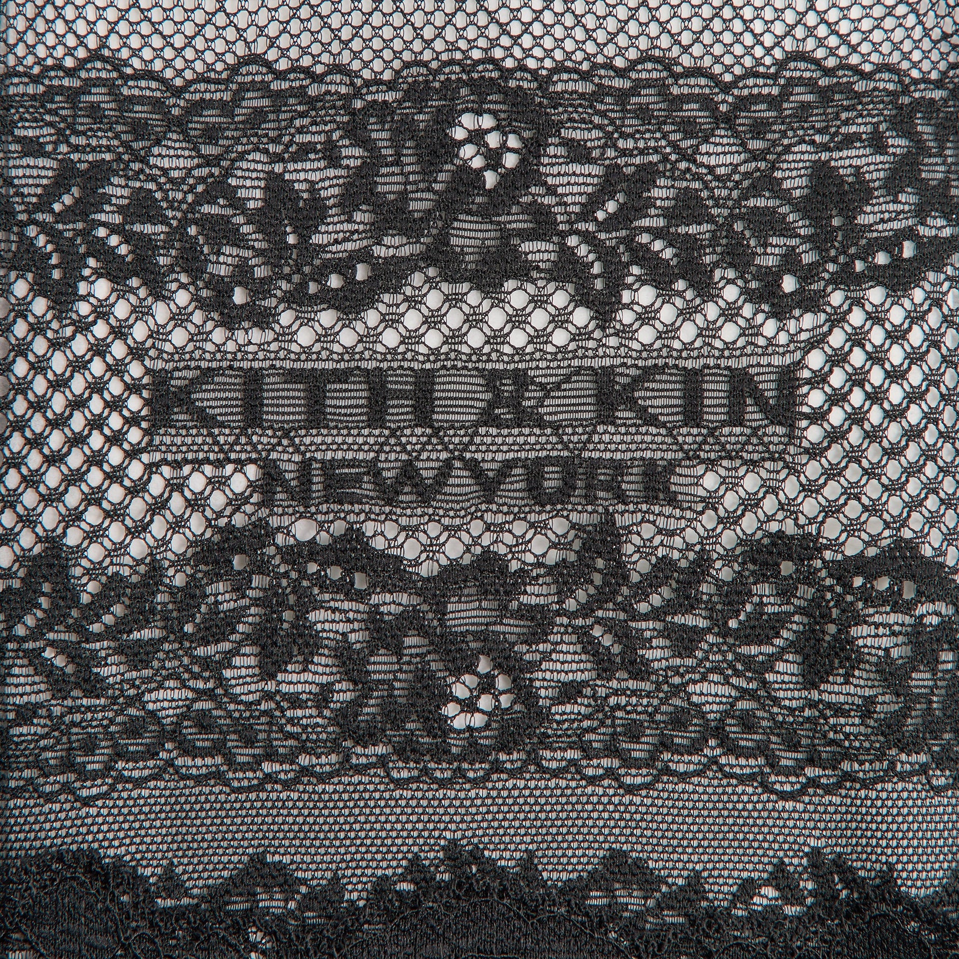 Lisa for Kith Women Cesca Logo Lace Cropped Tee - Black