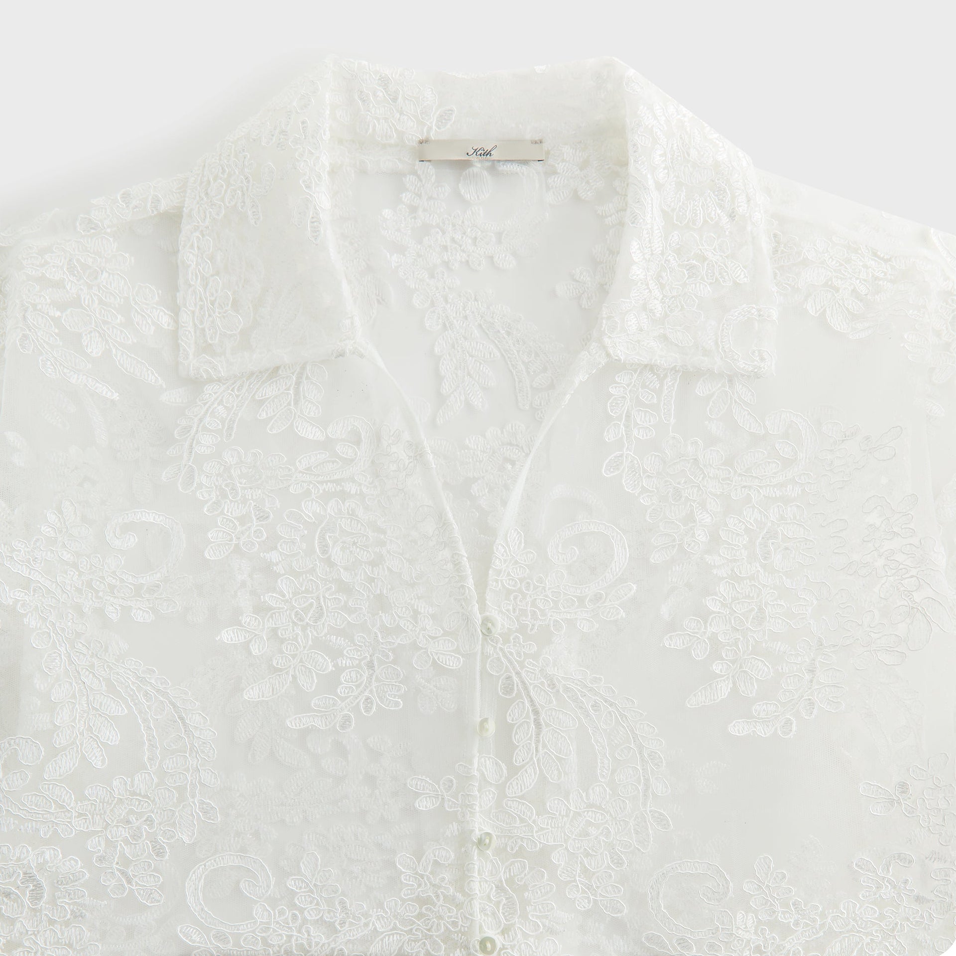 Lisa for Kith Women Laina Lace Overshirt - White