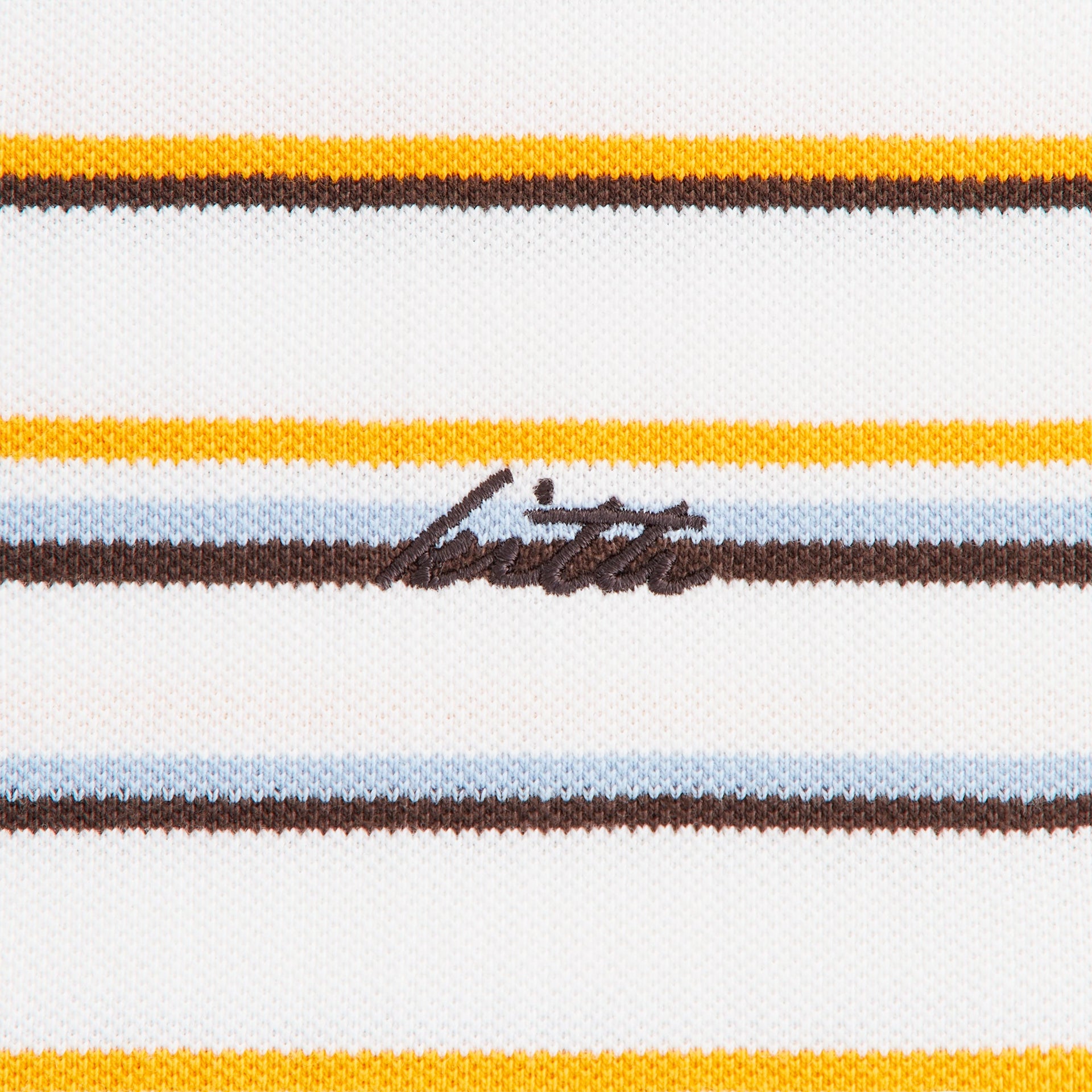Kith Women Sadie Stripe Pique Polo - White