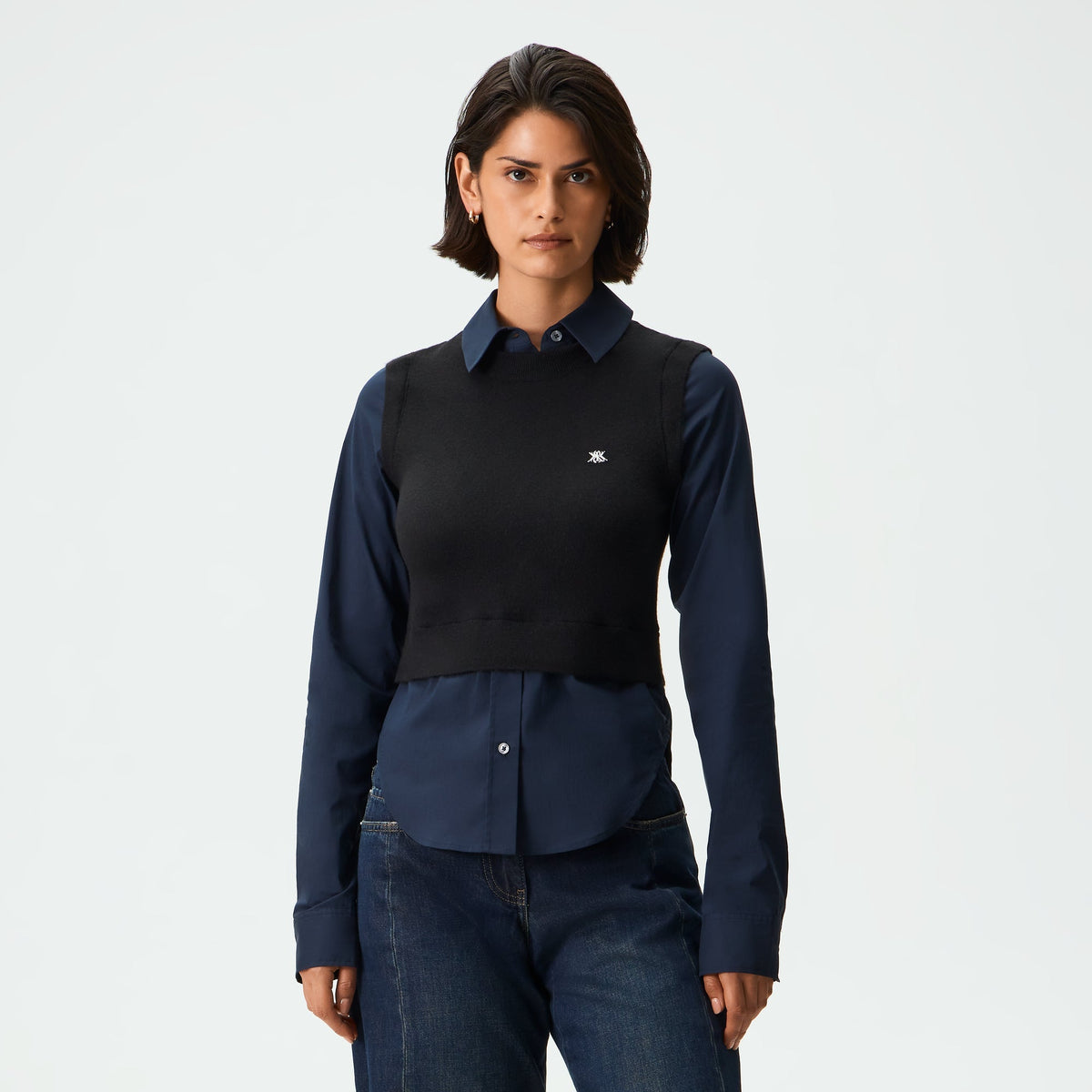 Kith Women Rosson Sweater Vest Shirt - Black - PH