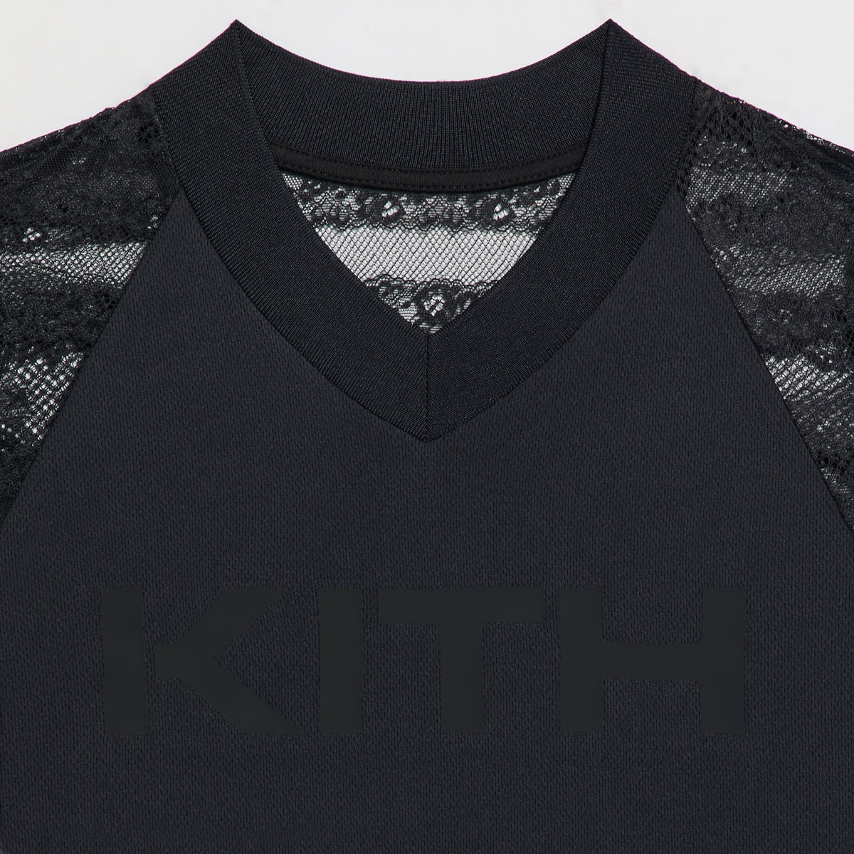 Kith Women Ridley Lace Paneled Long Sleeve - Black Beauty