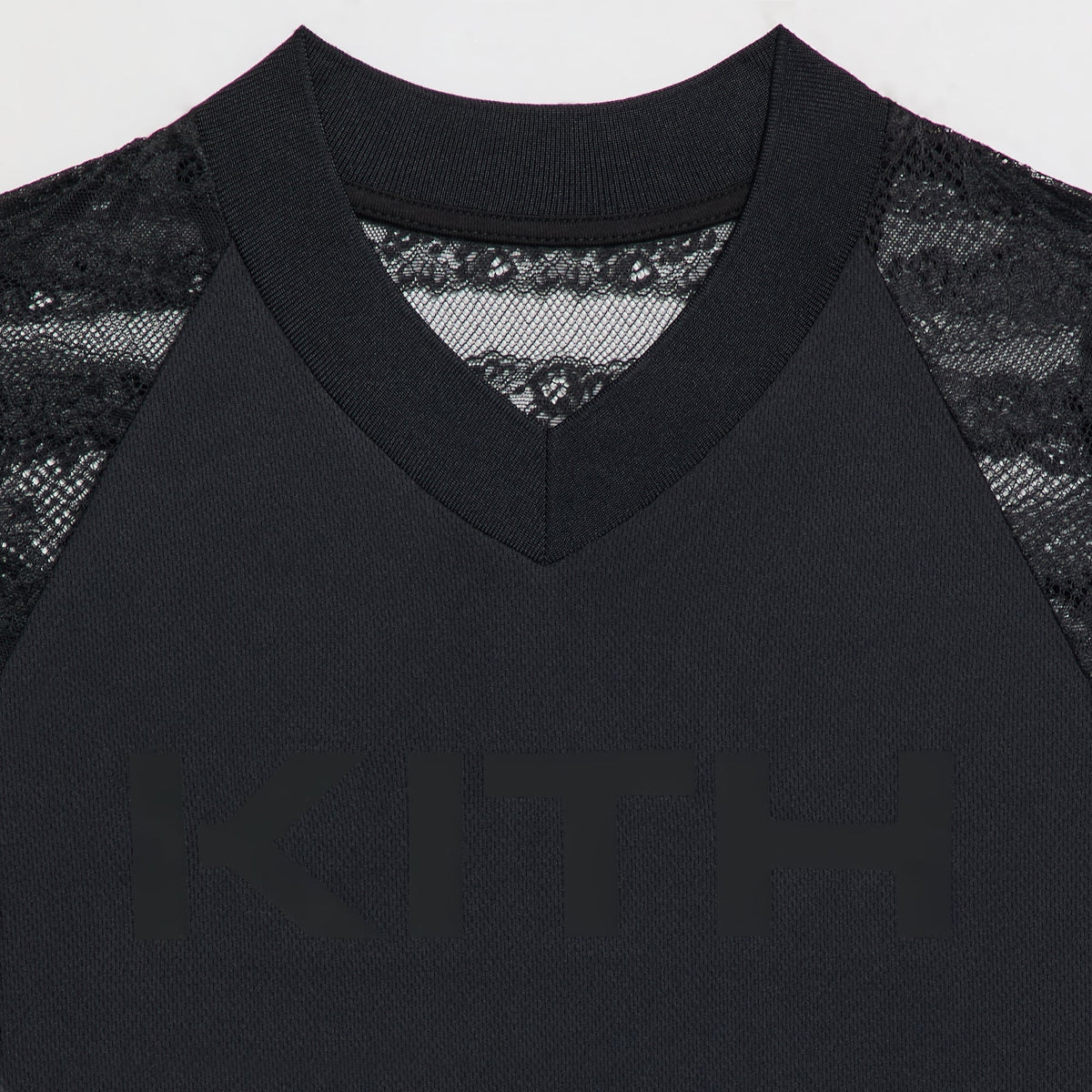 Kith Women Ridley Lace Paneled Long Sleeve - Black Beauty - PH