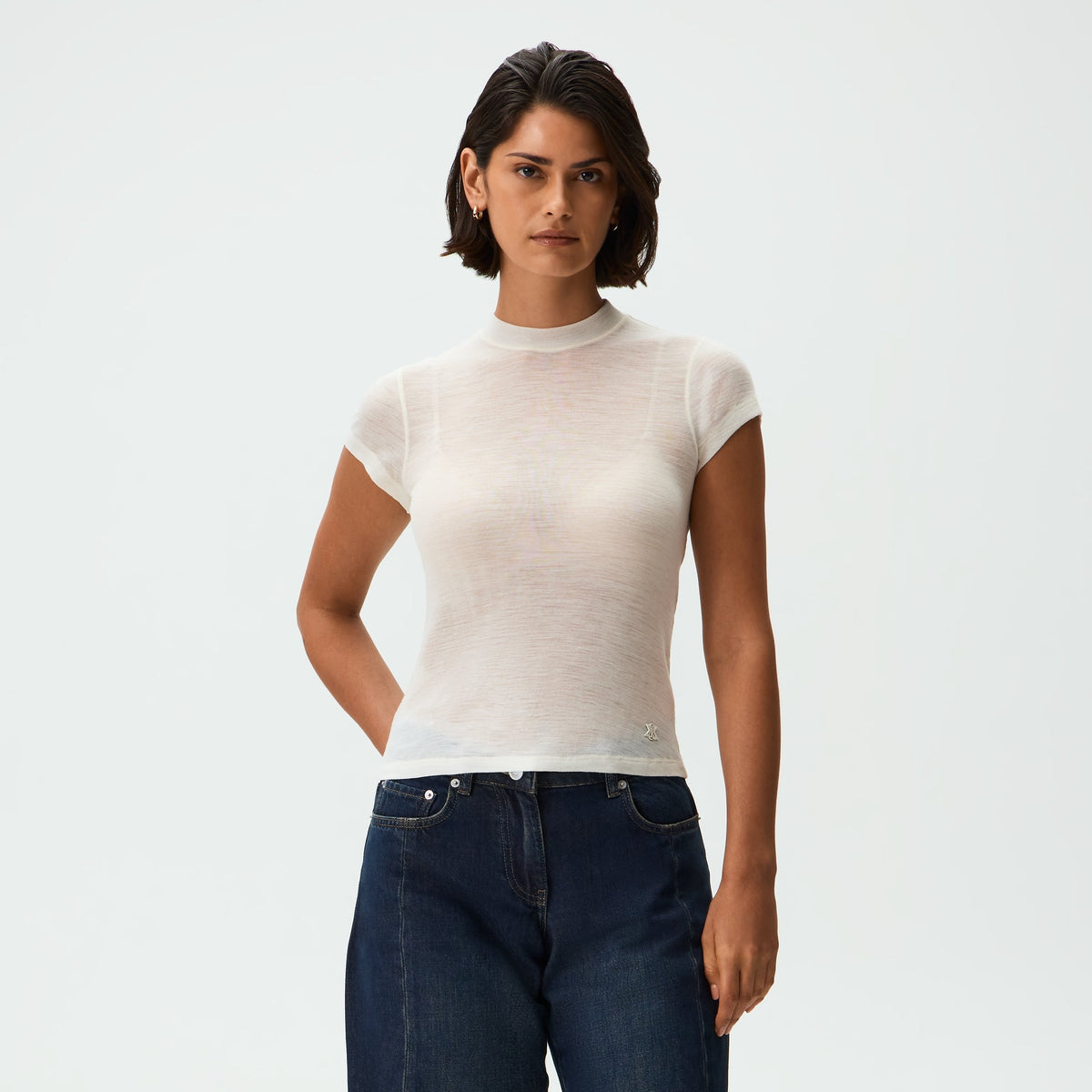 Kith Women Mulberry IV Wool Jersey Tee - Sandrift - PH