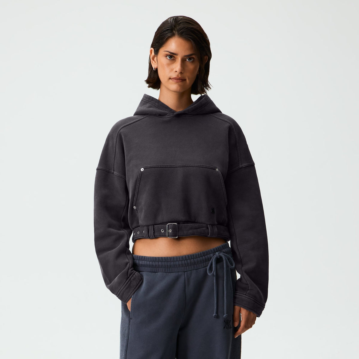 Kith Women Elvina Moto Hoodie - Black - PH
