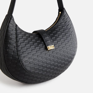 Kith Women Saffiano Saddle Bag in Kith Monogram - Black PH