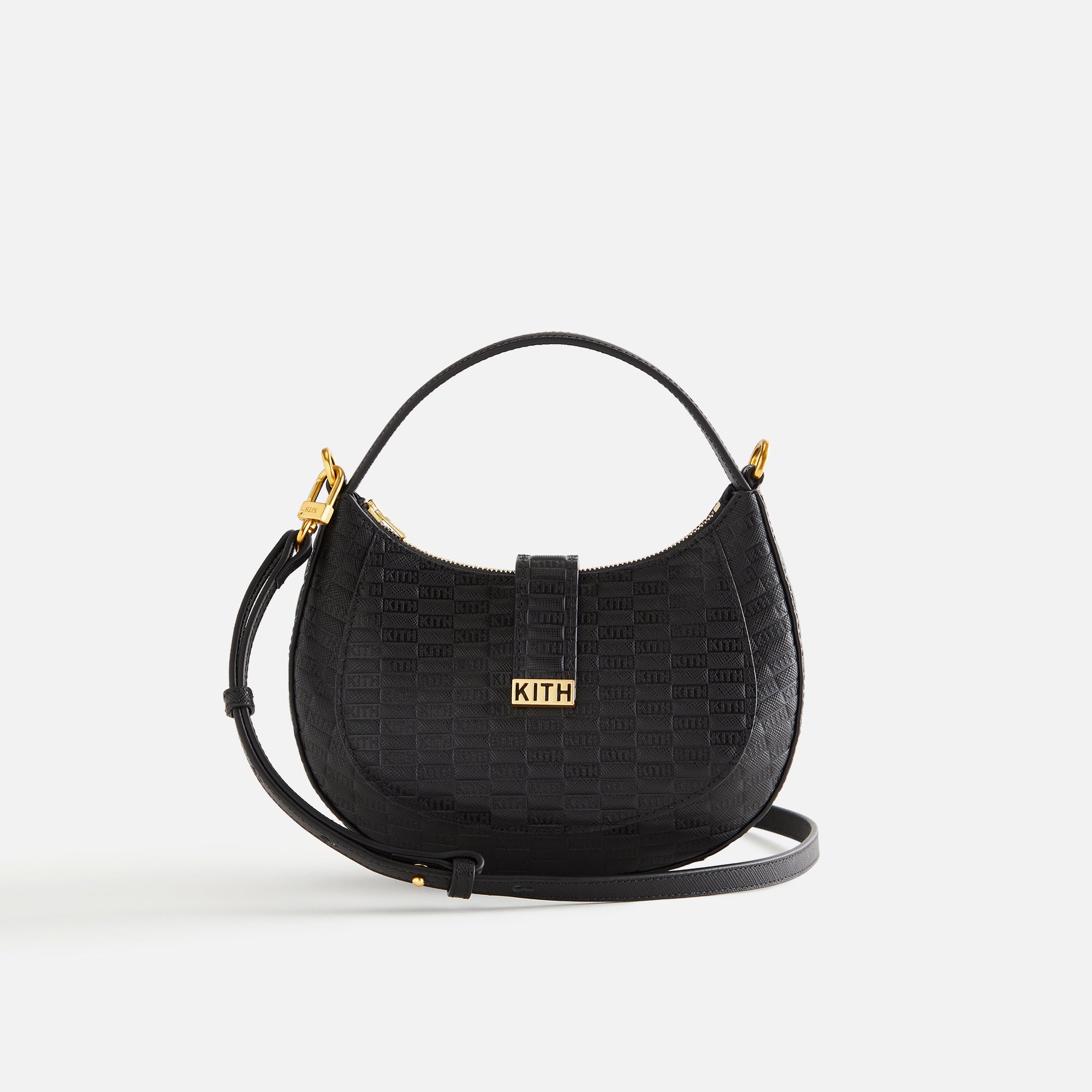 Kith Women Monogram Mini Saddle Bag - Black