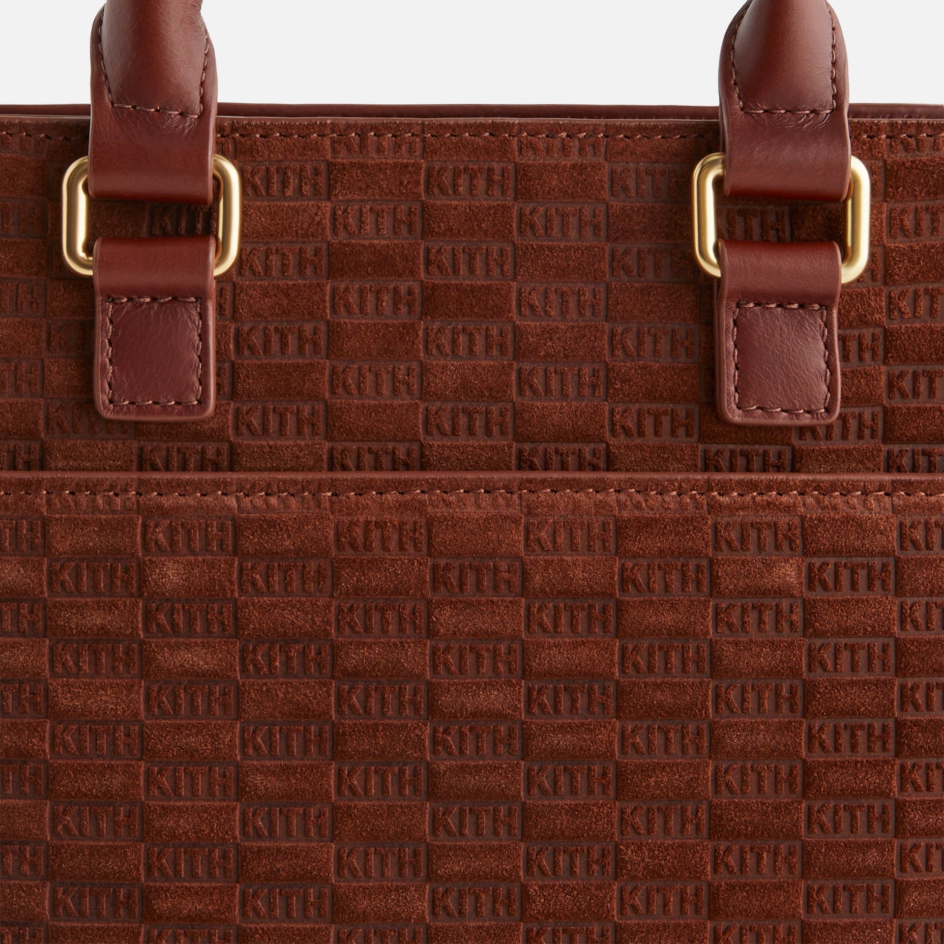 Kith Women Monogram Suede Mini Document Bag - Walnut