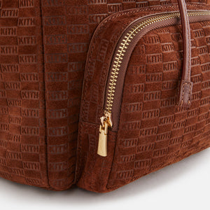 Kith Women Monogram Debossed Suede Backpack - Walnut