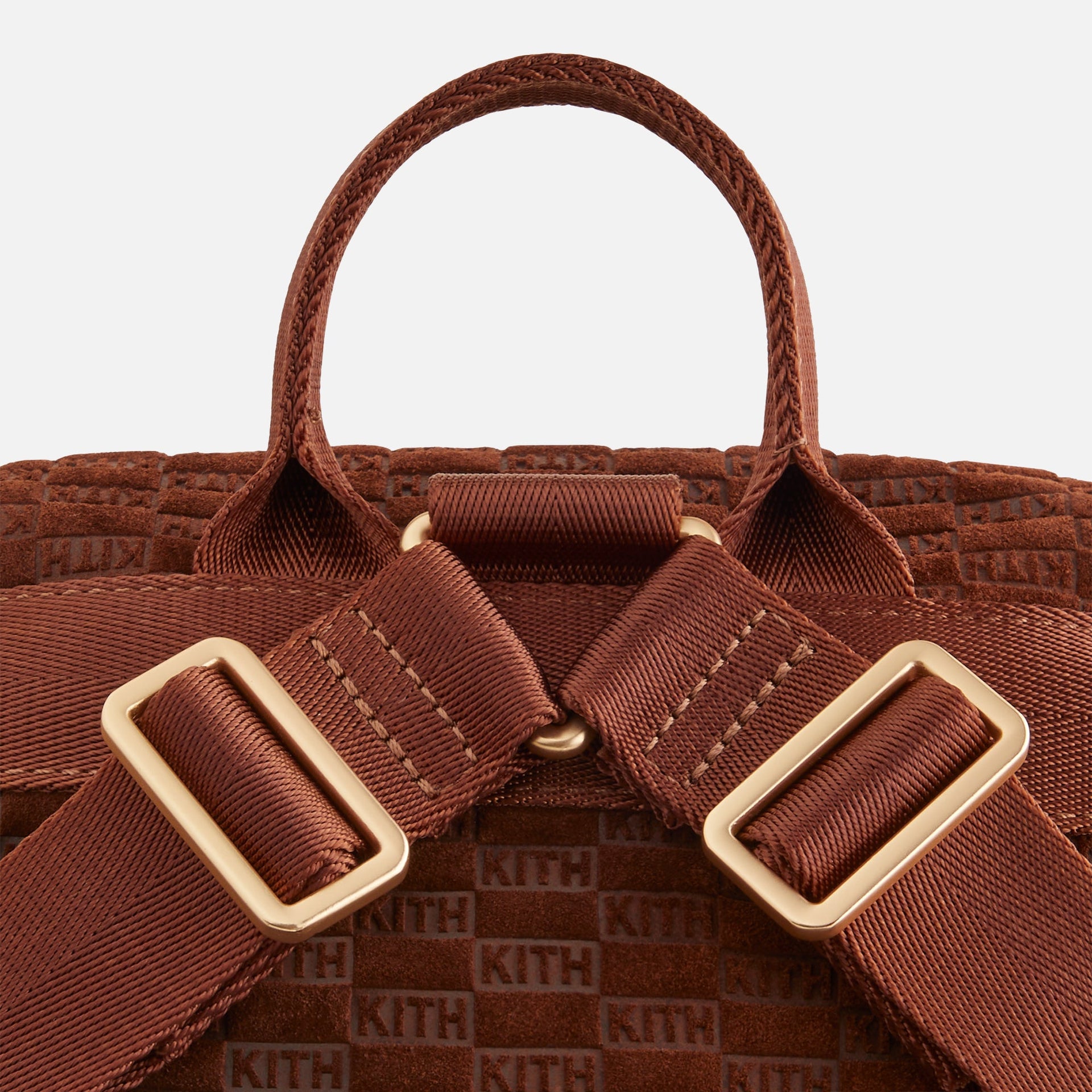 Kith Women Monogram Debossed Suede Backpack - Walnut