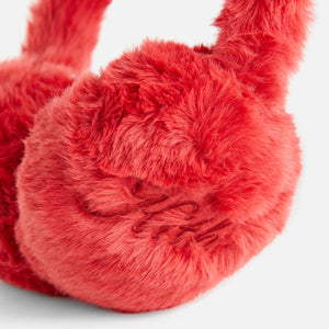 Kith Women Faux Shearling Earmuffs - Cinnabar
