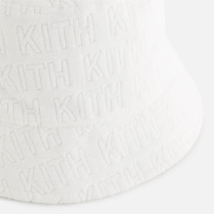 Kith Women Monogram Towel Bucket Hat - White