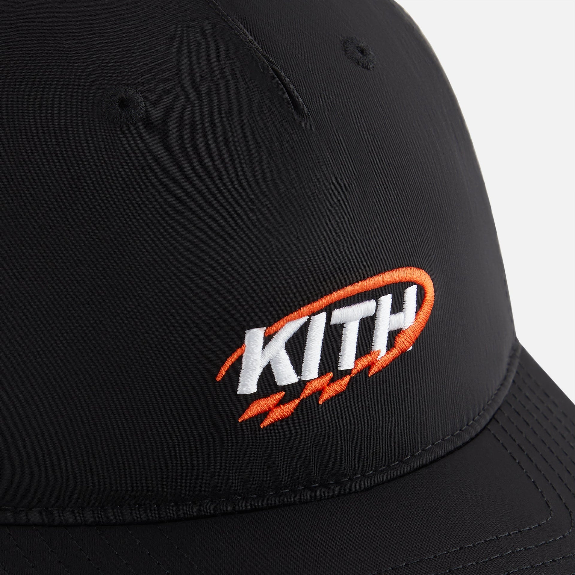 Kith Women GT Logo Nylon Low Pinch Crown Cap - Black