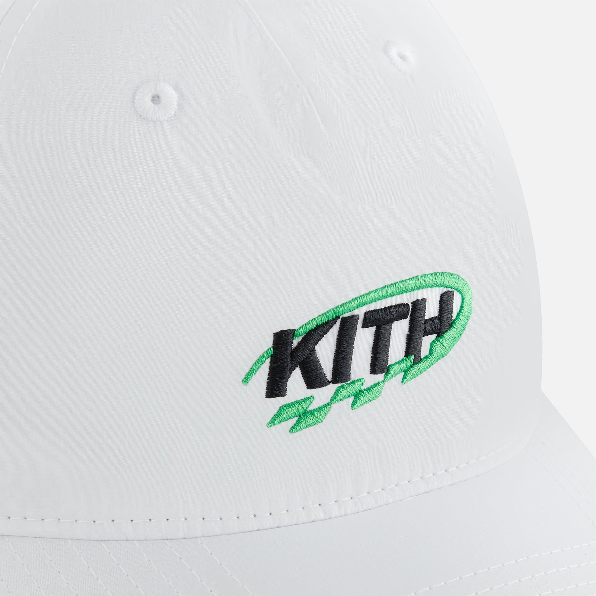 Kith Women GT Logo Nylon Low Pinch Crown Cap - White