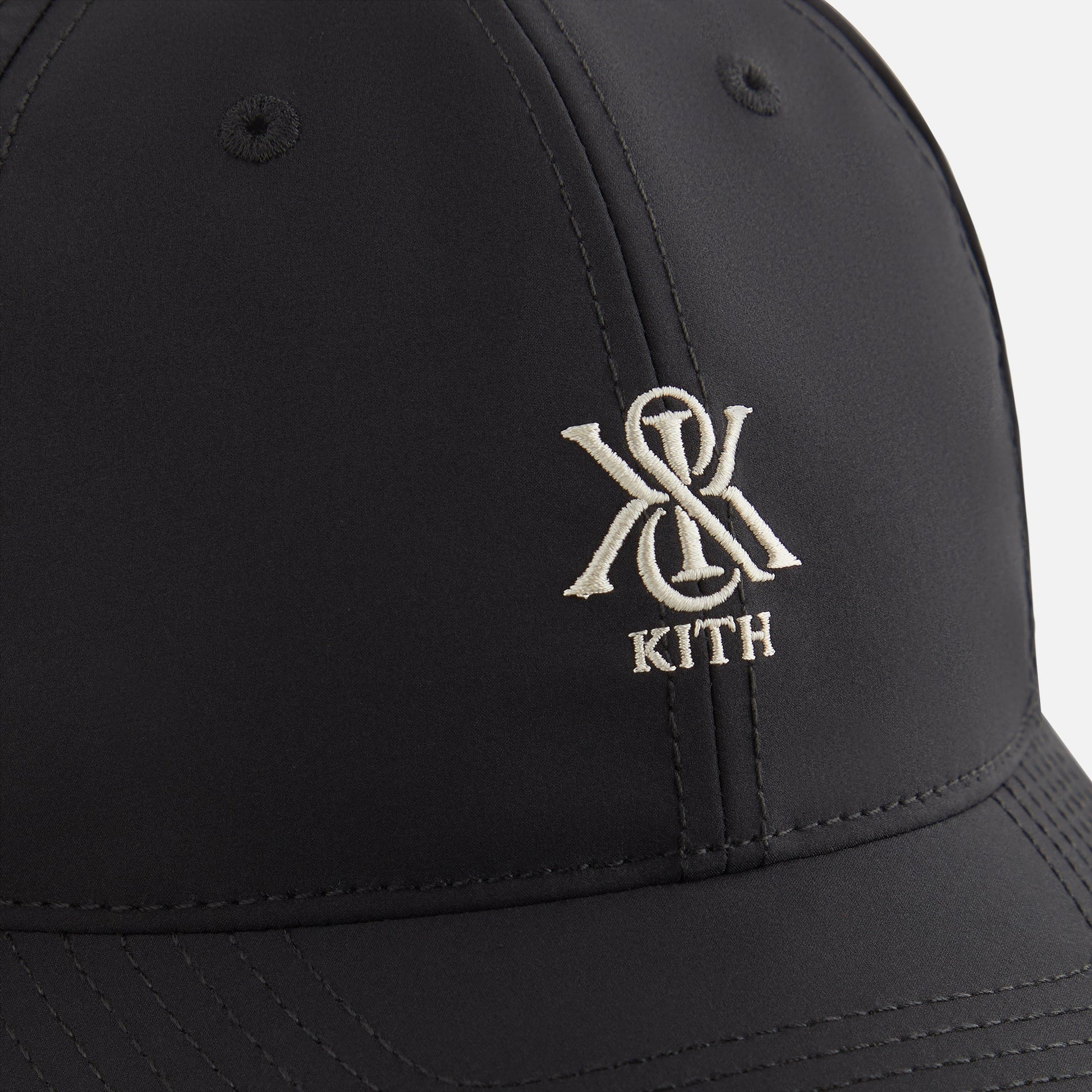 Kith Women Crest Embroidered Nylon Classic Cap - Black PH