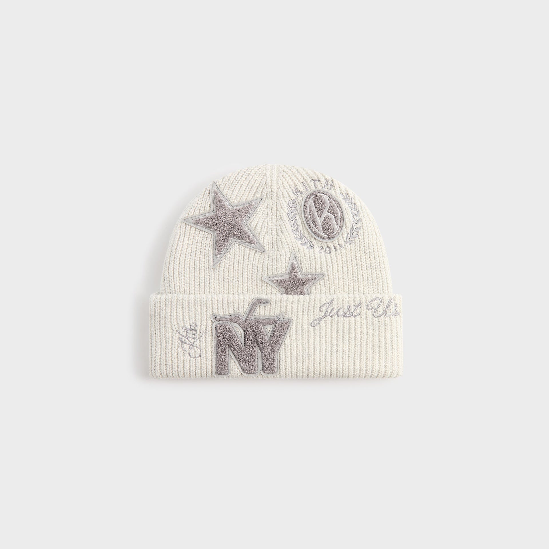 Kith Women Mia Beanie With Patches - Light Heather Grey - PH