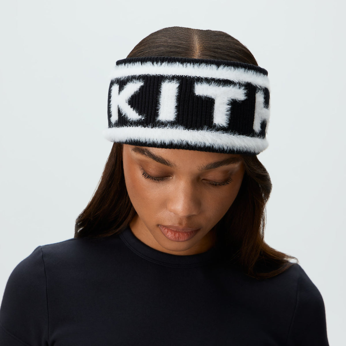 Kith Women Jacquard Rib Headband - Black