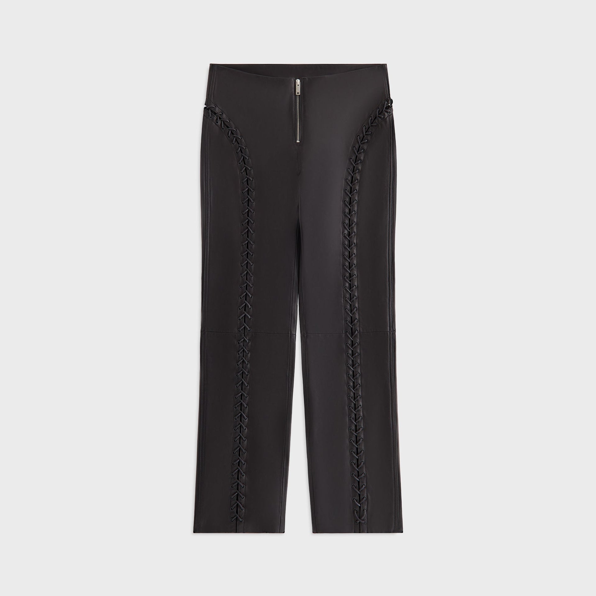Lisa for Kith Women Cerise Leather Lace Up Pant - Black