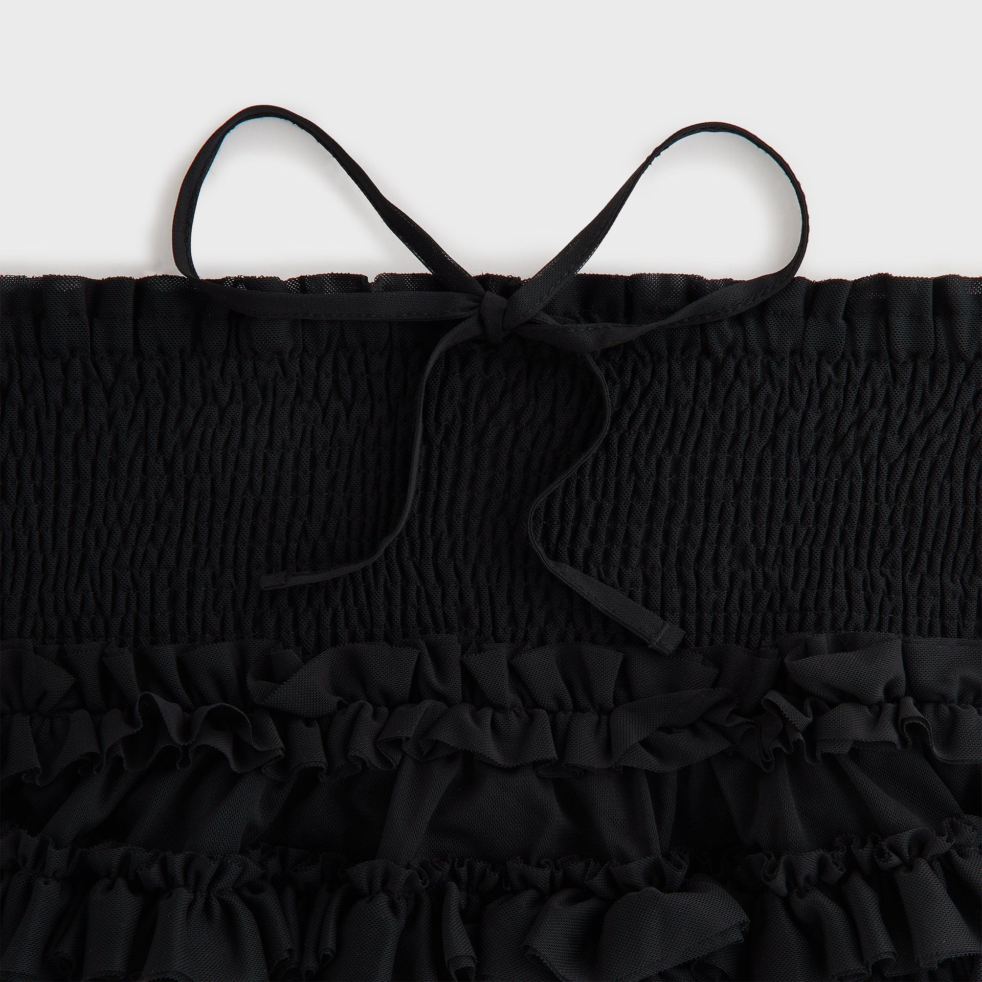 Lisa for Kith Women Mariko Mesh Ruffle Mini Skirt - Black