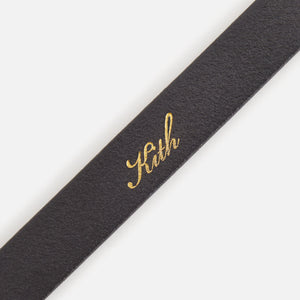 Kith Women Round Buckle Leather Belt - Black