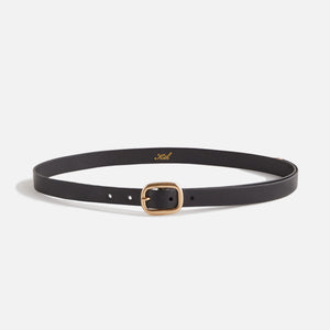 Kith Women Round Buckle Leather Belt - Black