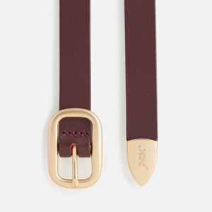 Kith Women Round Buckle Leather Belt - Magma