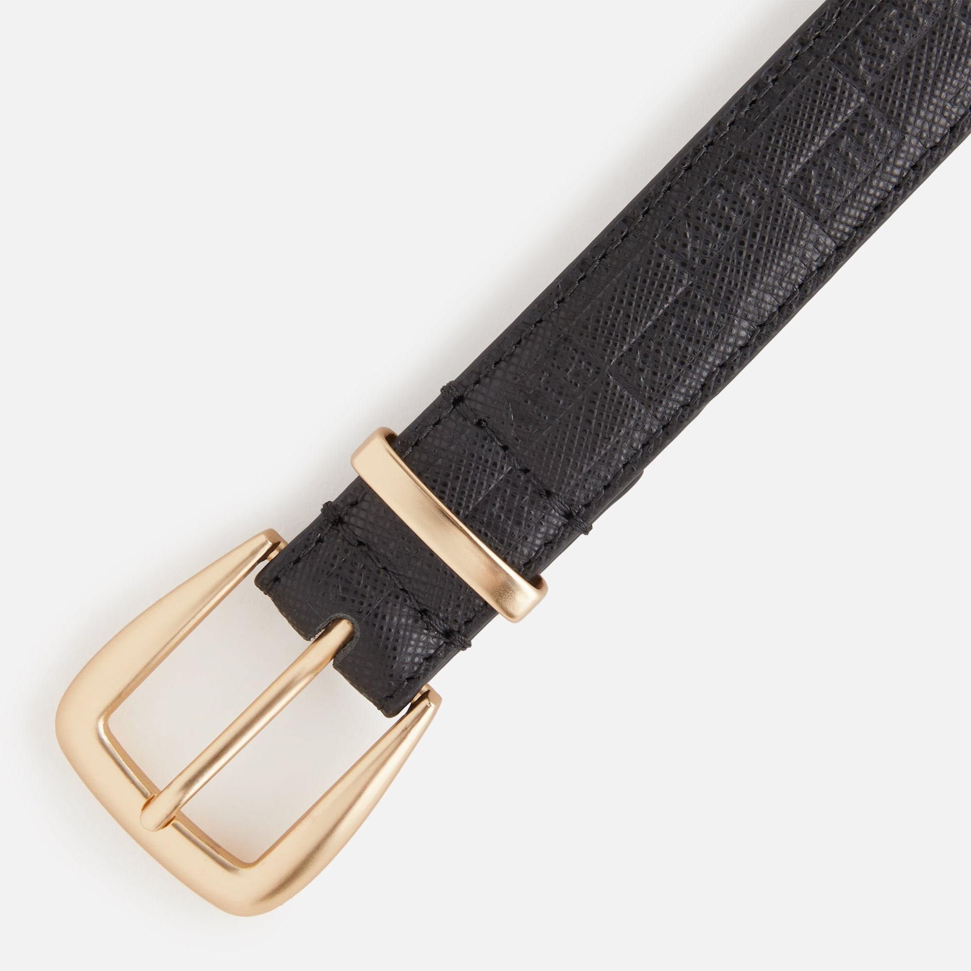 Kith Women Monogram Debossed Saffiano Belt With Pouch - Black