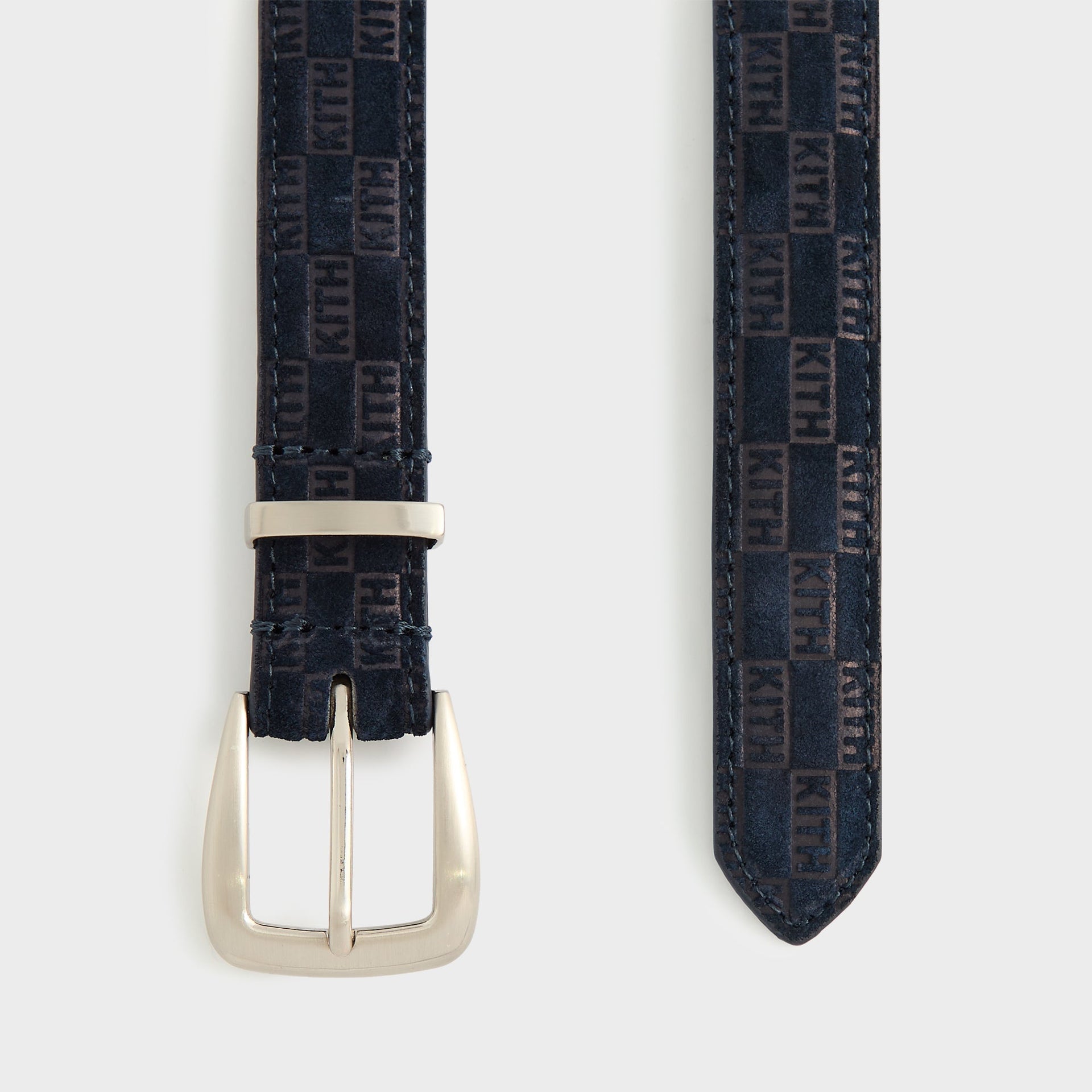 Kith Women Monogram Debossed Suede Belt - Ink - PH