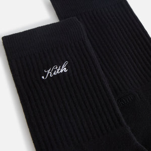 Kith Women Kith Script Classic Crew Socks - Black
