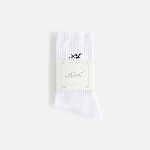 Kith Women Kith Script Classic Crew Socks - White