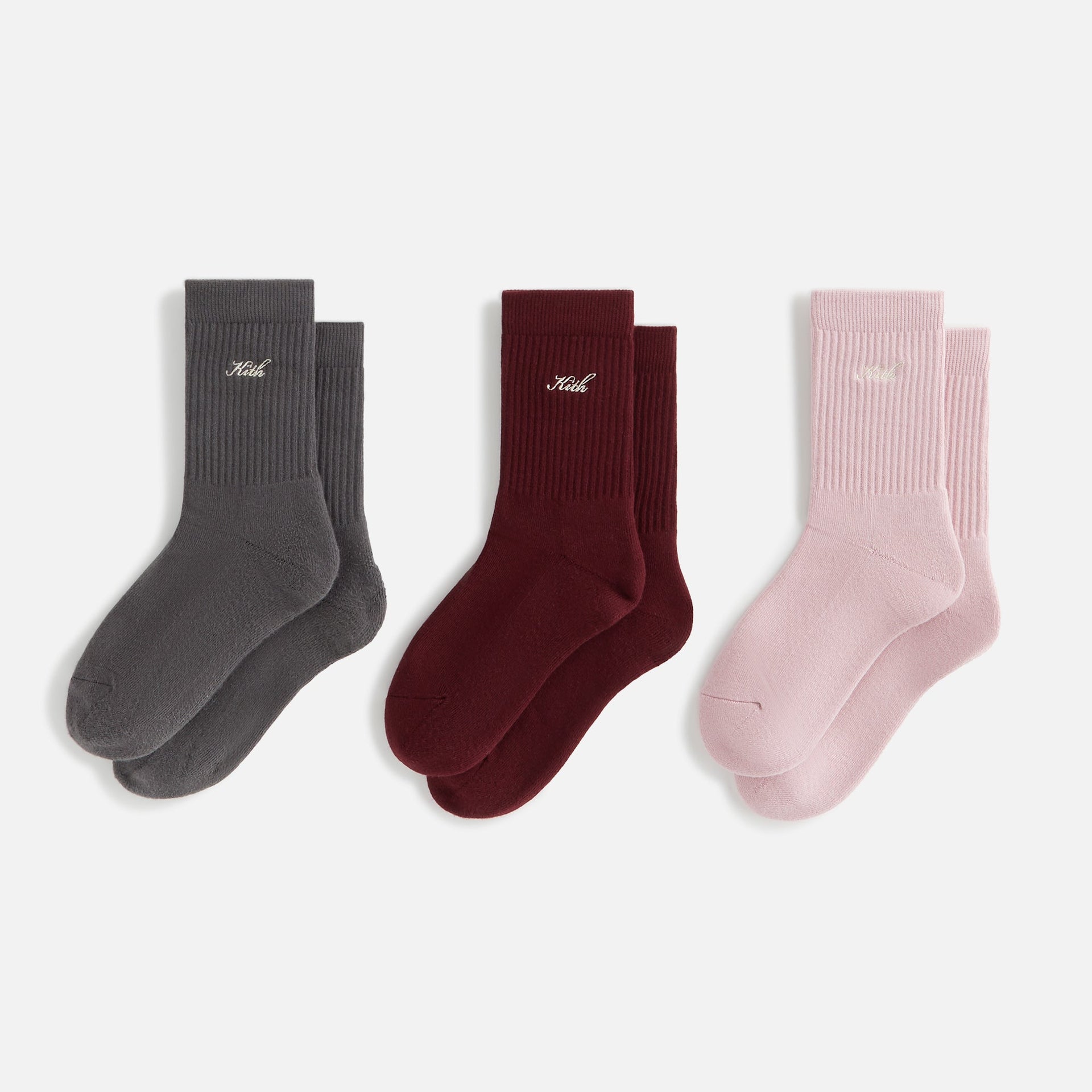 Kith Women Script Classic Crew Socks 3-Pack - Multi