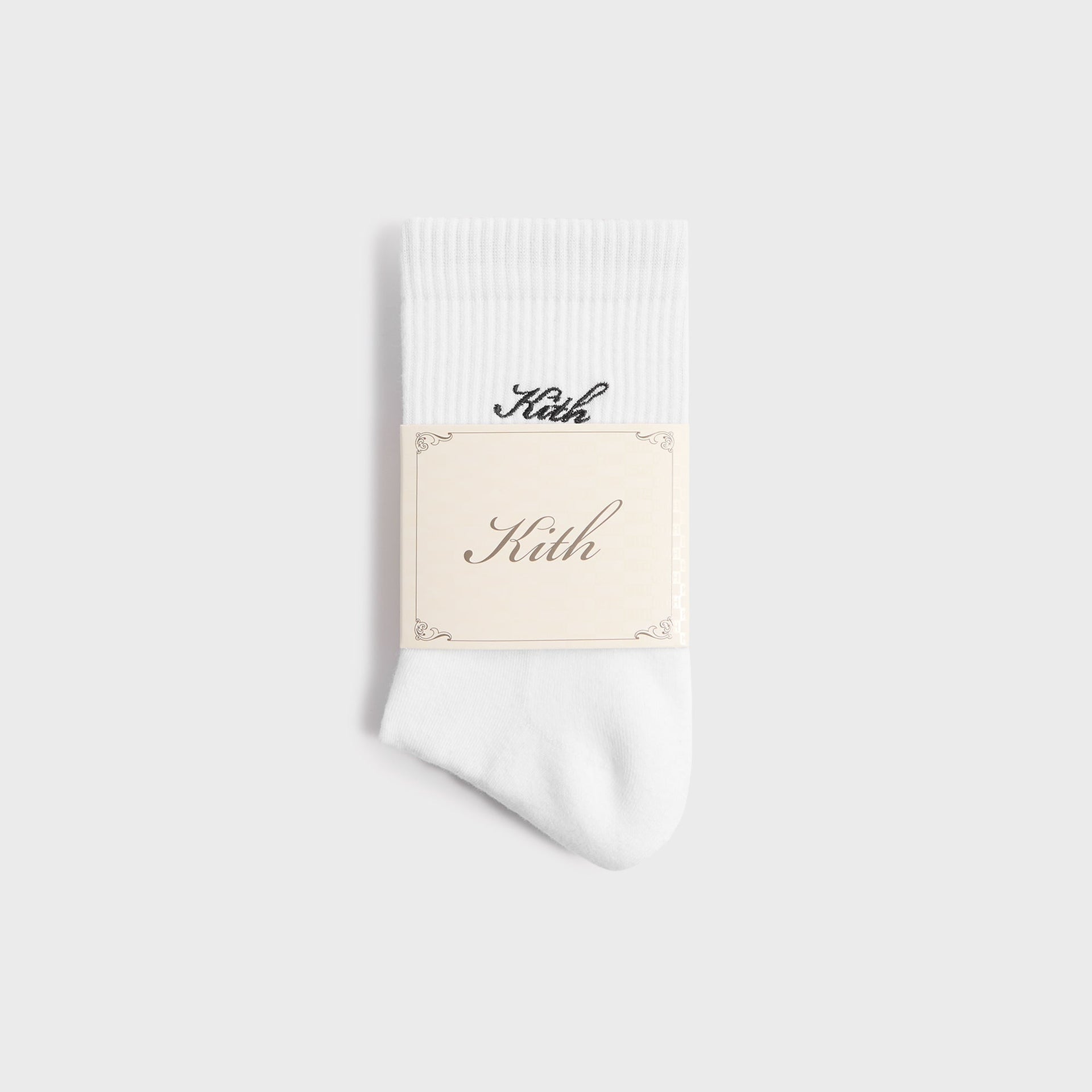 Kith Women Script Light Mid Calf Socks - White