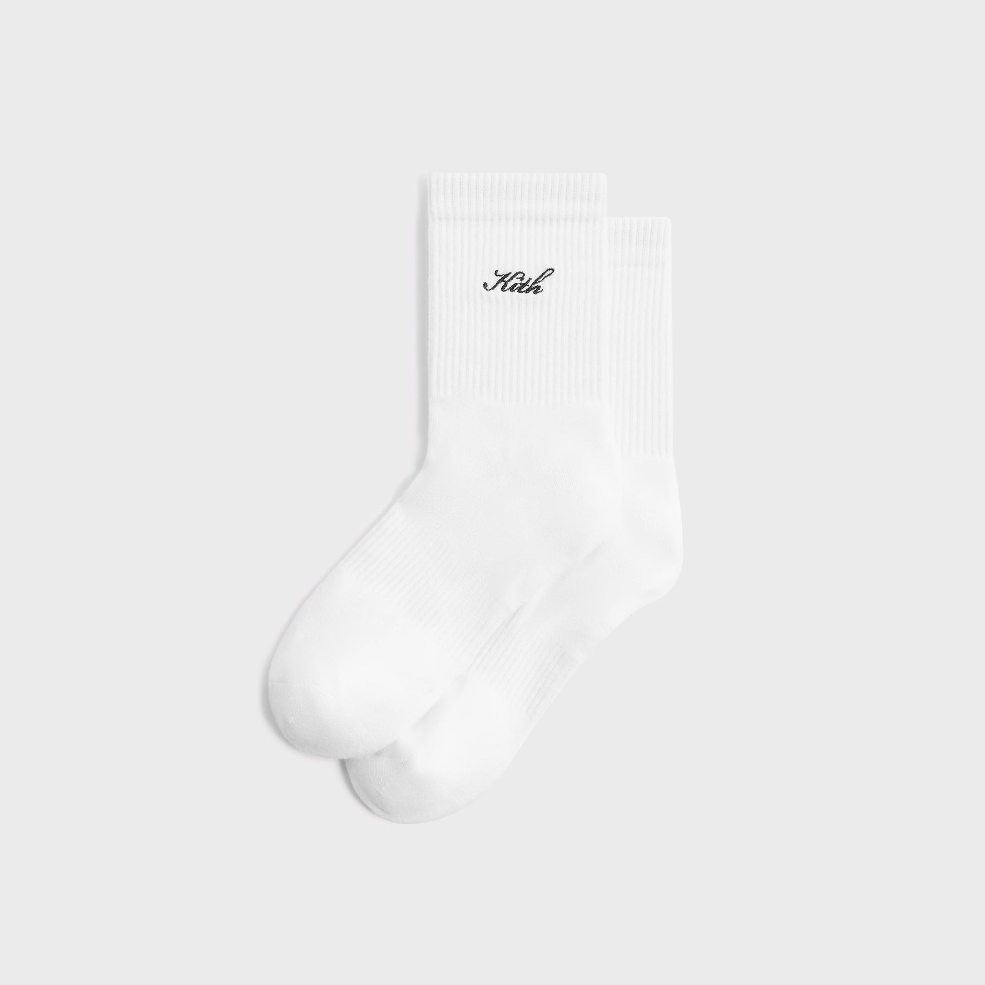 Kith Women Script Light Mid Calf Socks - White