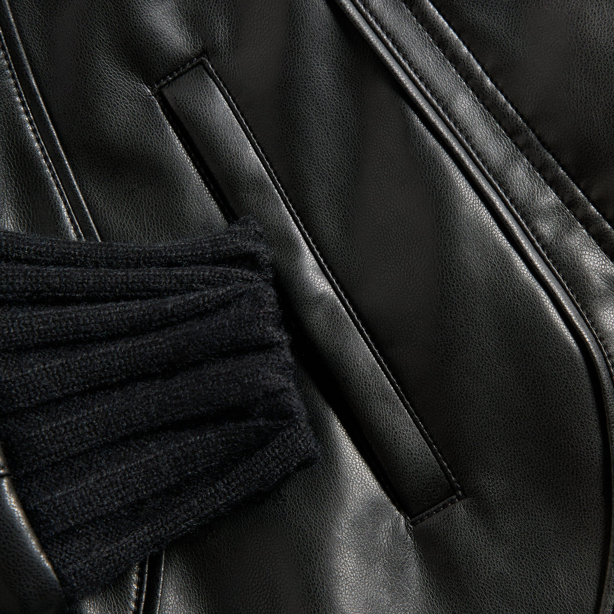 Kith Women Syd Faux Leather Harrington Jacket - Black