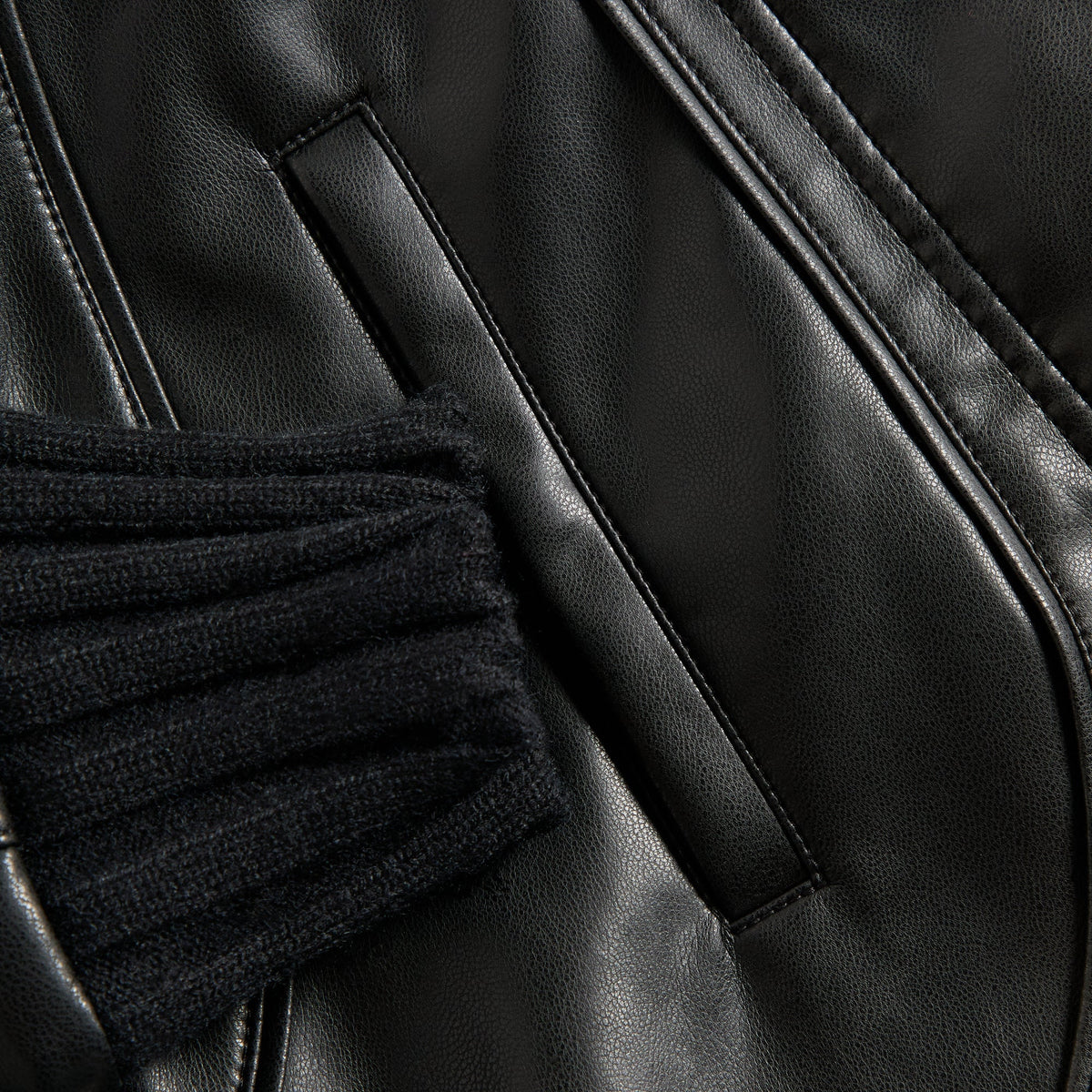 Kith Women Syd Faux Leather Harrington Jacket - Black - PH