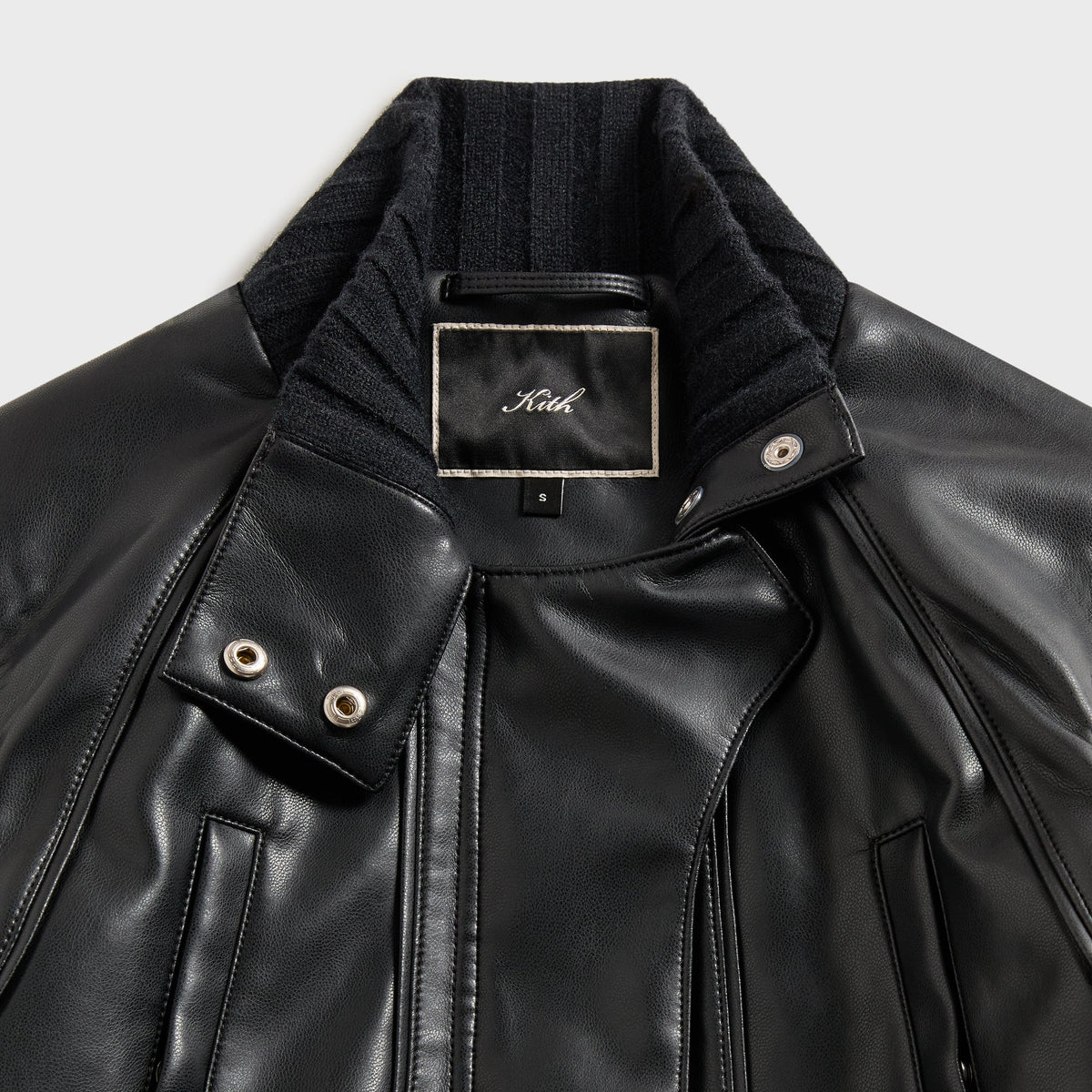 Kith Women Syd Faux Leather Harrington Jacket - Black - PH