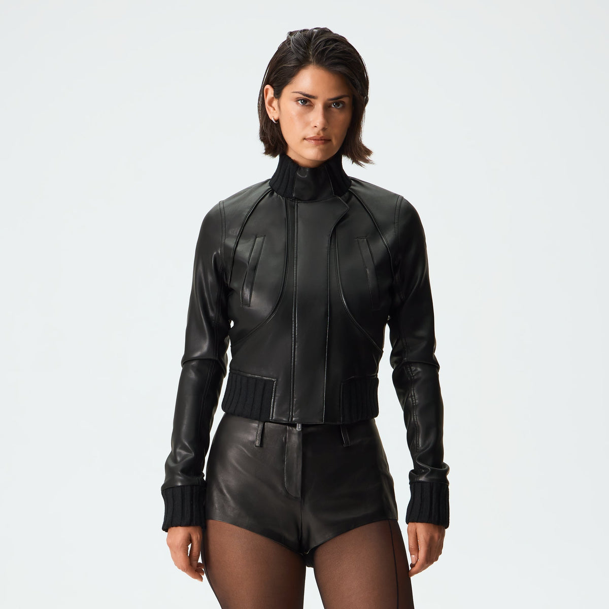 Kith Women Syd Faux Leather Harrington Jacket - Black - PH
