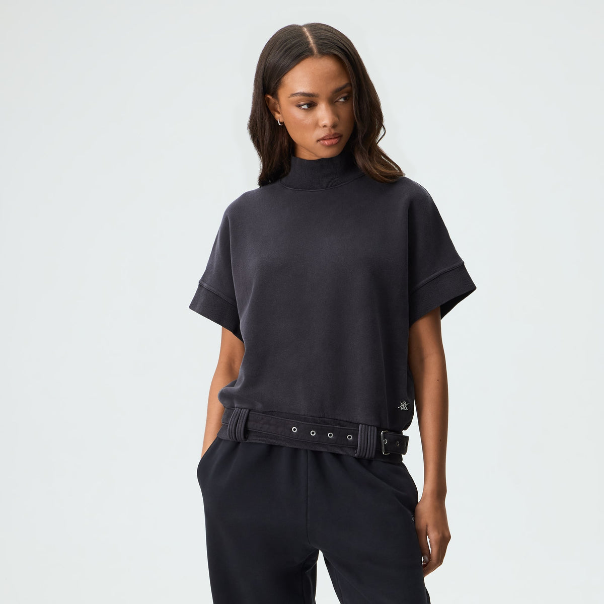 Kith Women Opal Moto Dolman Short Sleeve - Black - PH