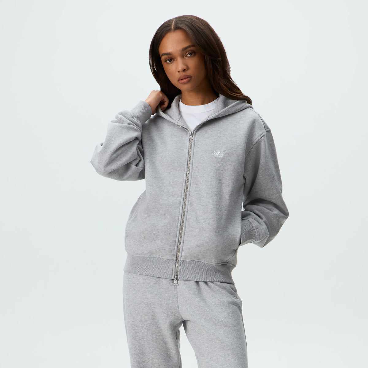 Kith Women Tanner Hoodie - Cool Heather Grey