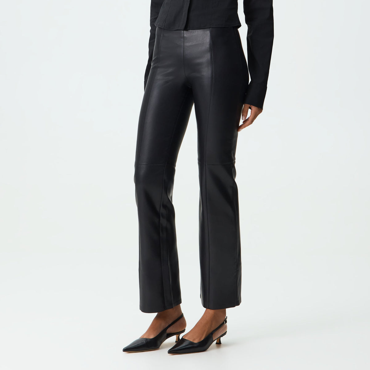 Kith Women Joni Faux Leather Bootcut Pant - Black - PH